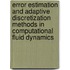 Error Estimation And Adaptive Discretization Methods In Computational Fluid Dynamics