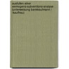 Ausfullen Einer Vermogens-Subventions-Analyse (Unterweisung Bankkaufmann / -Kauffrau) by Michael Günther
