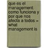 Que Es El Management: Como Funciona Y Por Que Nos Afecta A Todos = What Management Is