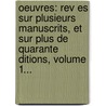 Oeuvres: Rev Es Sur Plusieurs Manuscrits, Et Sur Plus De Quarante Ditions, Volume 1... by Cl ment Marot