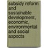 Subsidy Reform And Sustainable Development, Economic, Environmental And Social Aspects