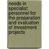 Needs In Specialist Personnel For The Preparation And Evaluation Of Investment Projects