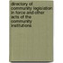 Directory Of Community Legislation In Force And Other Acts Of The Community Institutions