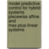 Model Predictive Control For Hybrid Systems Piecewise Affine And Max-Plus-Linear Systems door Ion Necoara