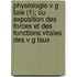 Physiologie V G Tale (1); Ou Exposition Des Forces Et Des Fonctions Vitales Des V G Taux