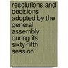 Resolutions And Decisions Adopted By The General Assembly During Its Sixty-Fifth Session door United Nations: General Assembly