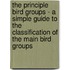 The Principle Bird Groups - A Simple Guide To The Classification Of The Main Bird Groups