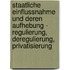 Staatliche Einflussnahme Und Deren Aufhebung - Regulierung, Deregulierung, Privatisierung