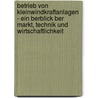 Betrieb Von Kleinwindkraftanlagen - Ein Berblick Ber Markt, Technik Und Wirtschaftlichkeit by Winfried Halbhuber