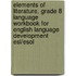 Elements of Literature, Grade 8 Language Workbook for English Language Development Esl/Esol