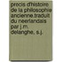 Precis D'Histoire de La Philosophie Ancienne.Traduit Du Neerlandais Par J.M. Delanghe, S.J.