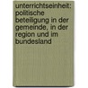 Unterrichtseinheit: Politische Beteiligung In Der Gemeinde, In Der Region Und Im Bundesland door Sven Starkloff