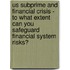 Us Subprime And Financial Crisis - To What Extent Can You Safeguard Financial System Risks?