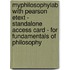 Myphilosophylab With Pearson Etext - Standalone Access Card - For Fundamentals Of Philosophy