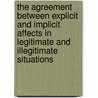 The Agreement Between Explicit And Implicit Affects In Legitimate And Illegitimate Situations door Barbara Scheibner