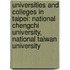 Universities And Colleges In Taipei: National Chengchi University, National Taiwan University