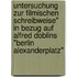Untersuchung Zur Filmischen Schreibweise" In Bezug Auf Alfred Doblins "Berlin Alexanderplatz"