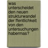 Was Unterscheidet Den Neuen Strukturwandel Der Ffentlichkeit Von Den Untersuchungen Habermas? by Christian Bach