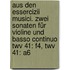 Aus Den Essercizii Musici. Zwei Sonaten Für Violine Und Basso Continuo Twv 41: F4, Twv 41: A6
