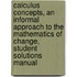 Calculus Concepts, An Informal Approach To The Mathematics Of Change, Student Solutions Manual