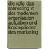 Die Rolle Des Marketing In Der Modernen Organisation - Aufgaben Und Konzeptionen Des Marketing