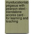 Myeducationlab Pegasus With Pearson Etext - Standalone Access Card - For Learning And Teaching