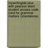 Mywritinglab Plus With Pearson Etext Student Access Code Card For Grammar Matters (Standalone) door Jo Ray McCuen-Matherell