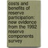 Costs And Benefits Of Reserve Participation: New Evidence From The 1992 Reserve Components Survey