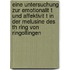 Eine Untersuchung Zur Emotionalit T Und Affektivit T In Der Melusine Des Th Ring Von Ringoltingen