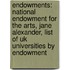 Endowments: National Endowment For The Arts, Jane Alexander, List Of Uk Universities By Endowment