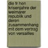 Die Fr Hen Krisenjahre Der Weimarer Republik Und Deren Zusammenhang Mit Dem Vertrag Von Versailles