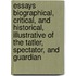 Essays Biographical, Critical, And Historical, Illustrative Of The Tatler, Spectator, And Guardian