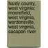 Hardy County, West Virginia: Moorefield, West Virginia, Wardensville, West Virginia, Cacapon River