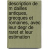 Description de M Dailles Antiques, Grecques Et Romaines, Avec Leur Degr de Raret Et Leur Estimation door Th�Odore Edme Mionnet