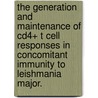 The Generation And Maintenance Of Cd4+ T Cell Responses In Concomitant Immunity To Leishmania Major. door Sara L. Colpitts