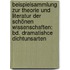 Beispielsammlung Zur Theorie Und Literatur Der Schönen Wissenschaften: Bd. Dramatishce Dichtunsarten