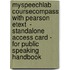 Myspeechlab Coursecompass With Pearson Etext  - Standalone Access Card - For Public Speaking Handbook
