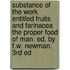 Substance Of The Work Entitled Fruits And Farinacea The Proper Food Of Man. Ed. By F.W. Newman. 3Rd Ed