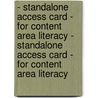 - Standalone Access Card - For Content Area Literacy - Standalone Access Card - For Content Area Literacy by Mark W. Conley