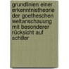 Grundlinien einer Erkenntnistheorie der Goetheschen Weltanschauung mit besonderer Rücksicht auf Schiller by Rudolf Steiner