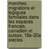 Marches, Migrations Et Logiques Familiales Dans Les Espaces Francais, Canadien Et Suisse, 18e-20e Siecles