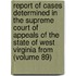 Report Of Cases Determined In The Supreme Court Of Appeals Of The State Of West Virginia From (Volume 89)