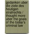Gedanken Uber Die Ziele Des Heutigen Strafrechts / Thought More Uber the Goals of the Today's Criminal Law