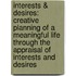 Interests & Desires: Creative Planning Of A Meaningful Life Through The Appraisal Of Interests And Desires