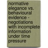 Normative Elegance Vs. Behavioural Evidence - Negotiations With Incomplete Information Under Time Pressure door Martin Schilling