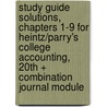 Study Guide Solutions, Chapters 1-9 for Heintz/Parry's College Accounting, 20th + Combination Journal Module door Robert W. Parry