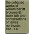 The Collected Works Of William Hazlitt (Volume 6); Table Talk And Conversations Of James Northcote, Esq., R.A