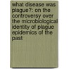 What Disease Was Plague?: On The Controversy Over The Microbiological Identity Of Plague Epidemics Of The Past by Ole Jrgen Benedictow