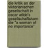 Die Kritik An Der Viktorianischen Gesellschaft In Oscar Wilde's Gesellschaftskom Die "A Woman Of No Importance"