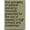 First Principles Of Political Economy; Concisely Presented For The Use Of Classes In High Schools And Academies door Aaron Lucius Chapin